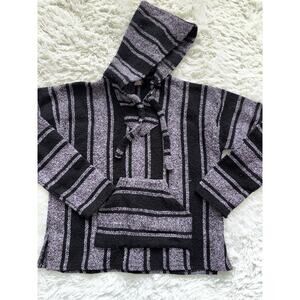 Earthbound Trading Co. adult sz. M blk/purple baja hoodie. Classic, comf